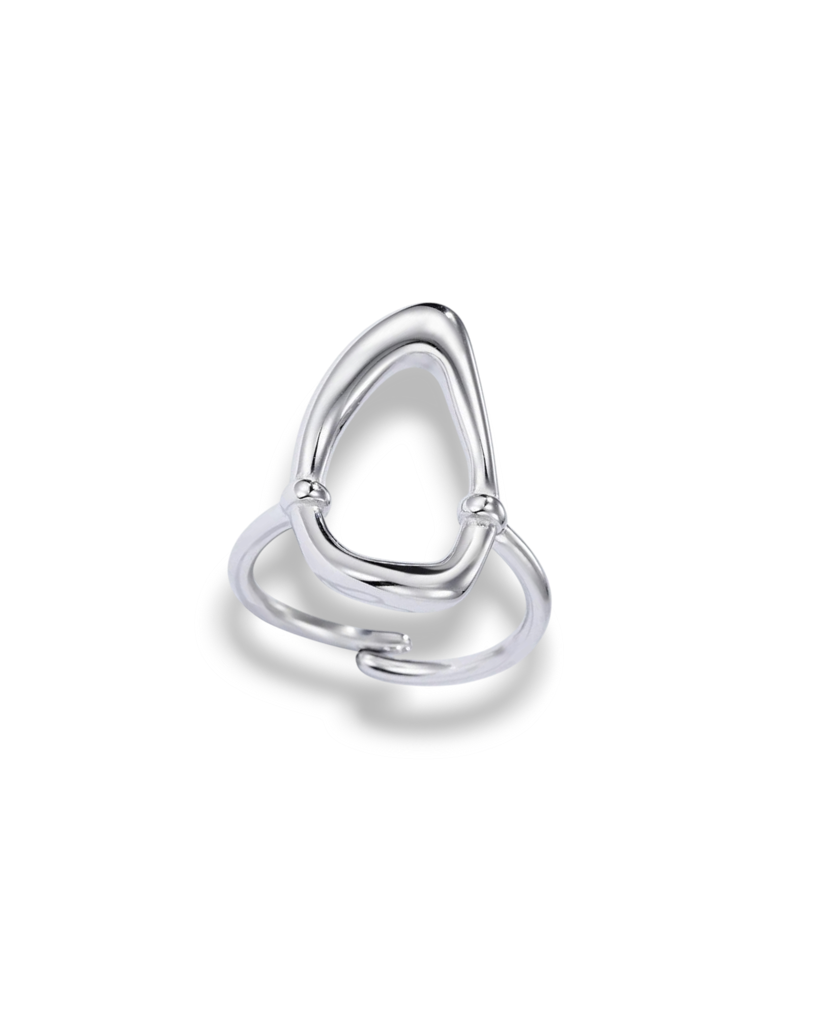 bague acier inoxydable argente design moderne