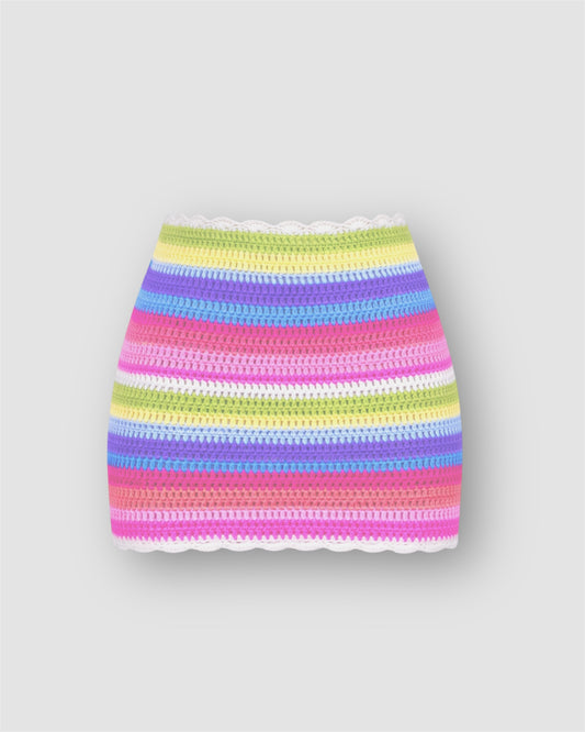 Jupe courte en crochet 100% coton