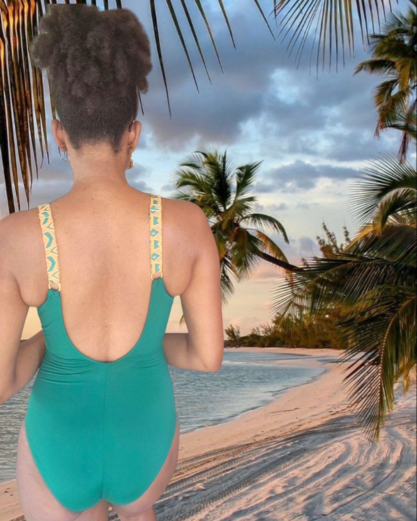 Maillot de Bain VIDOYA - Vert et Orange