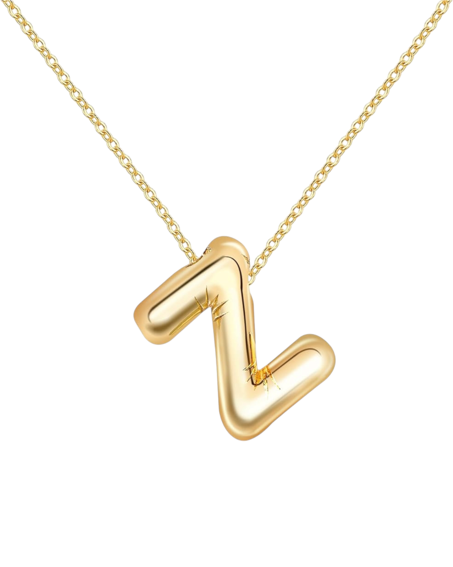 COLLIER LETTRE EN ACIER INOXYDABLE DORÉ