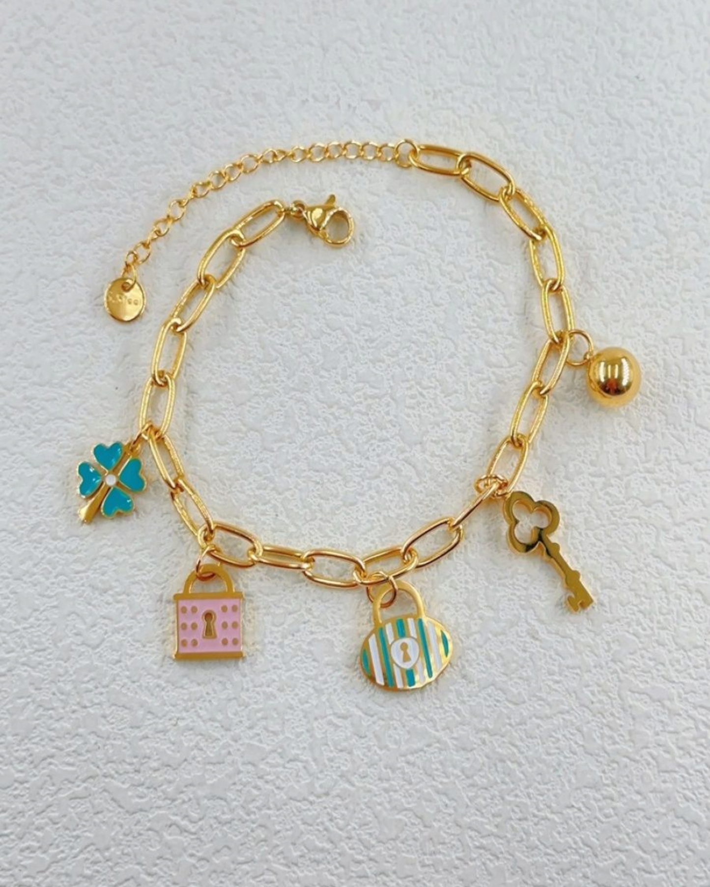 Bracelet Breloques Acier Inoxydable