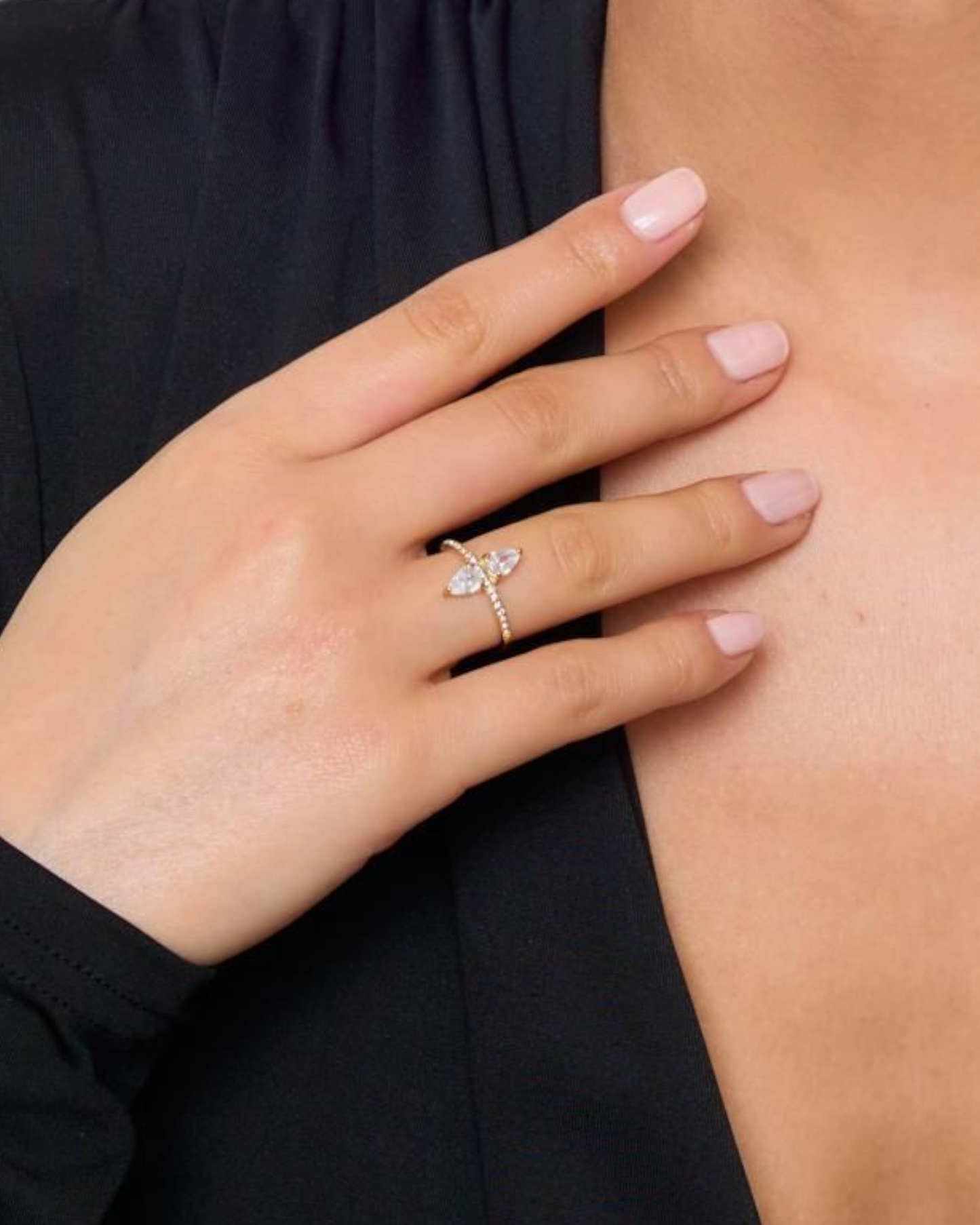 bague en acier inoxydable dore