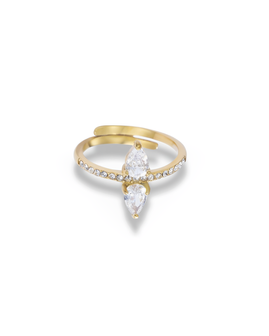 bague en acier inoxydable dore
