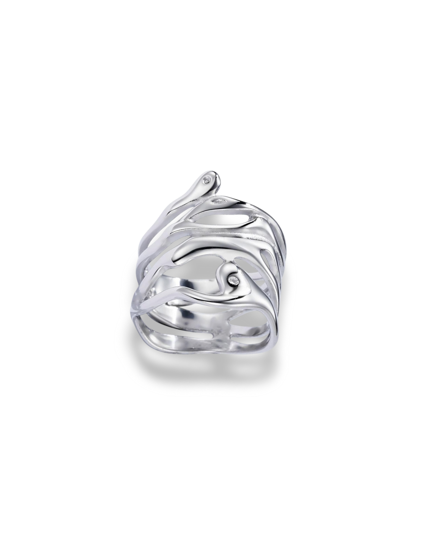 bague acier inoxydable argenté