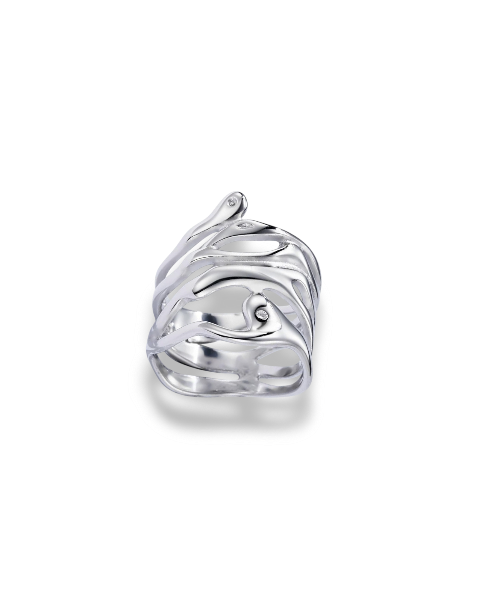 bague acier inoxydable argenté