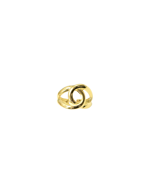 bague acier inoxydable doré
