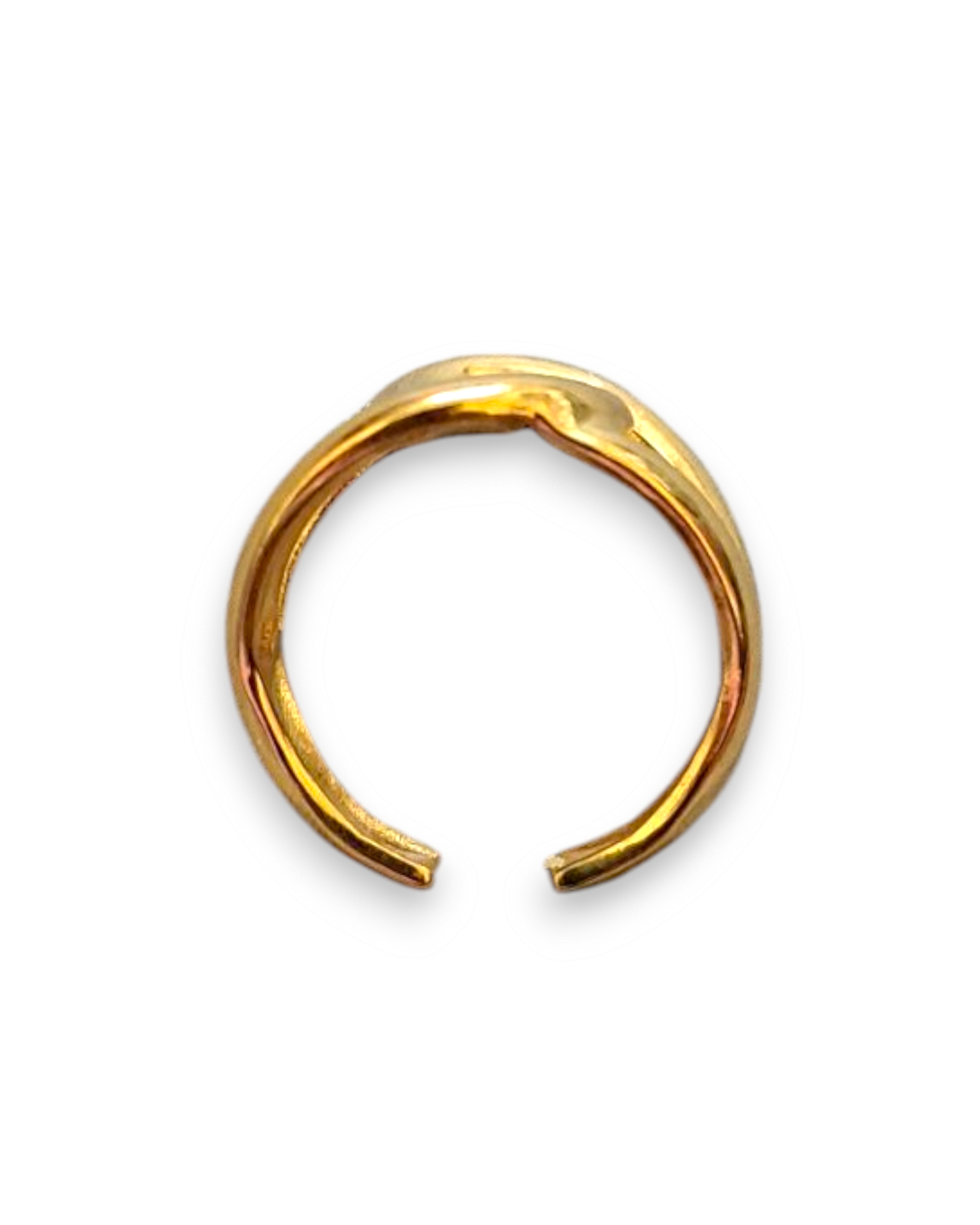 bague acier inoxydable doré