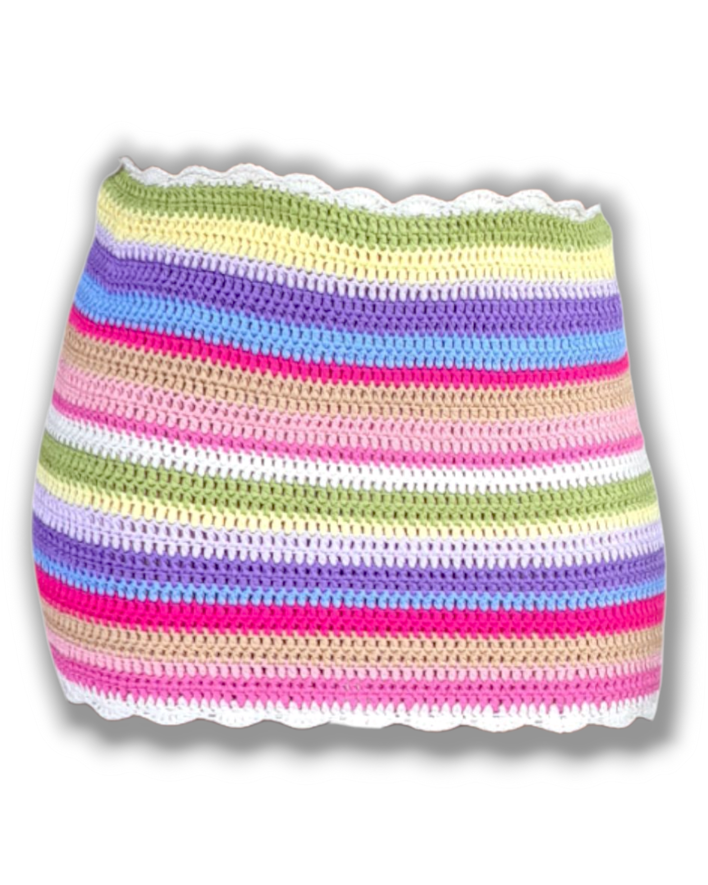 Jupe Courte En Crochet Multicolore CIELLE