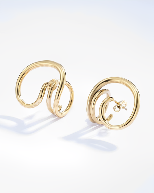 Boucle d'Oreilles Argentées DELILA - Acier Inoxydable Argenté