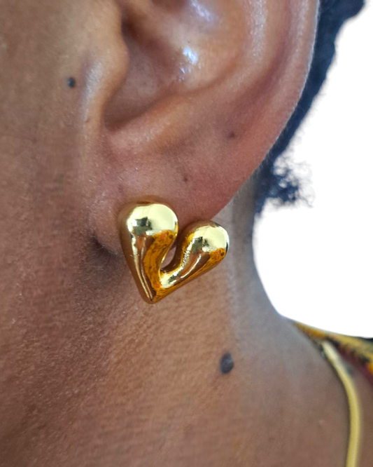 Boucles D'oreilles AIMÉE - Acier Inoxydable Doré