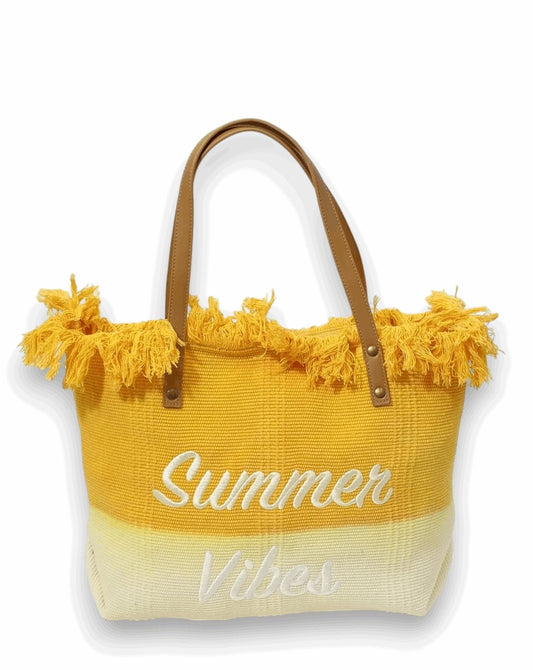 yellow Beach tote bag