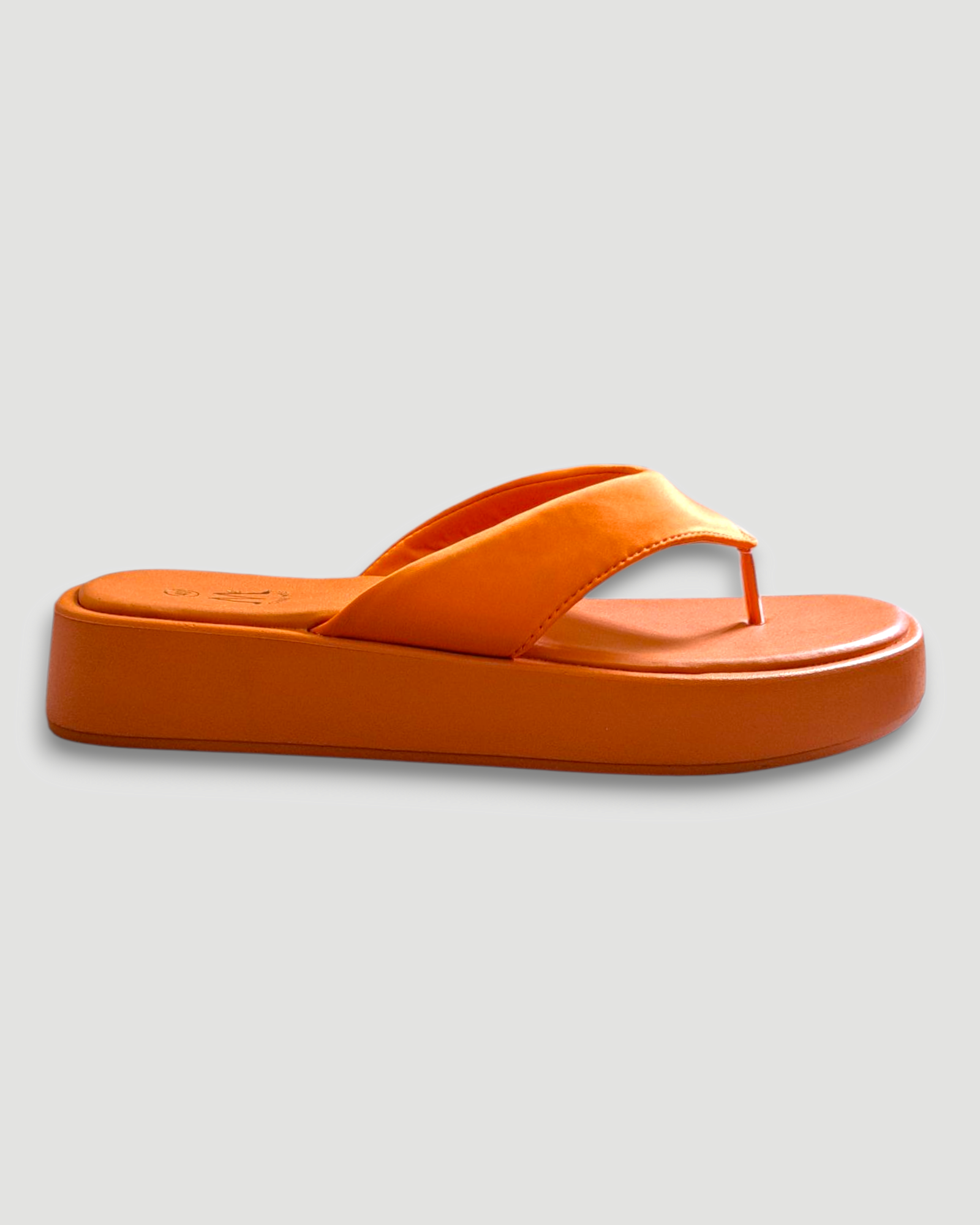 Sandales plate-forme orange