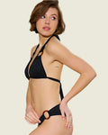 Ensemble Bikini noir détails Bijoux décoratifs