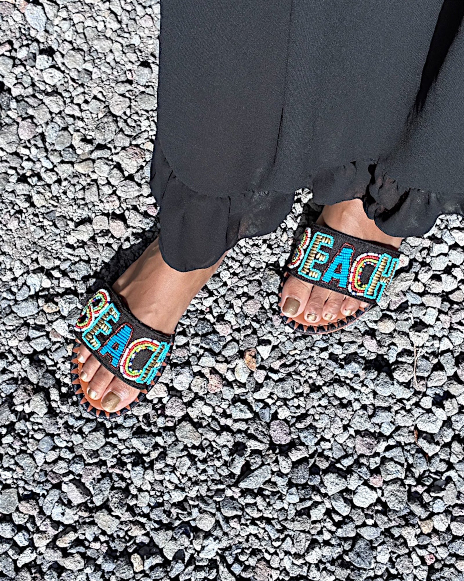 Mules couleur noire femme