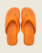 Sandales tongs à plate-forme orange 
