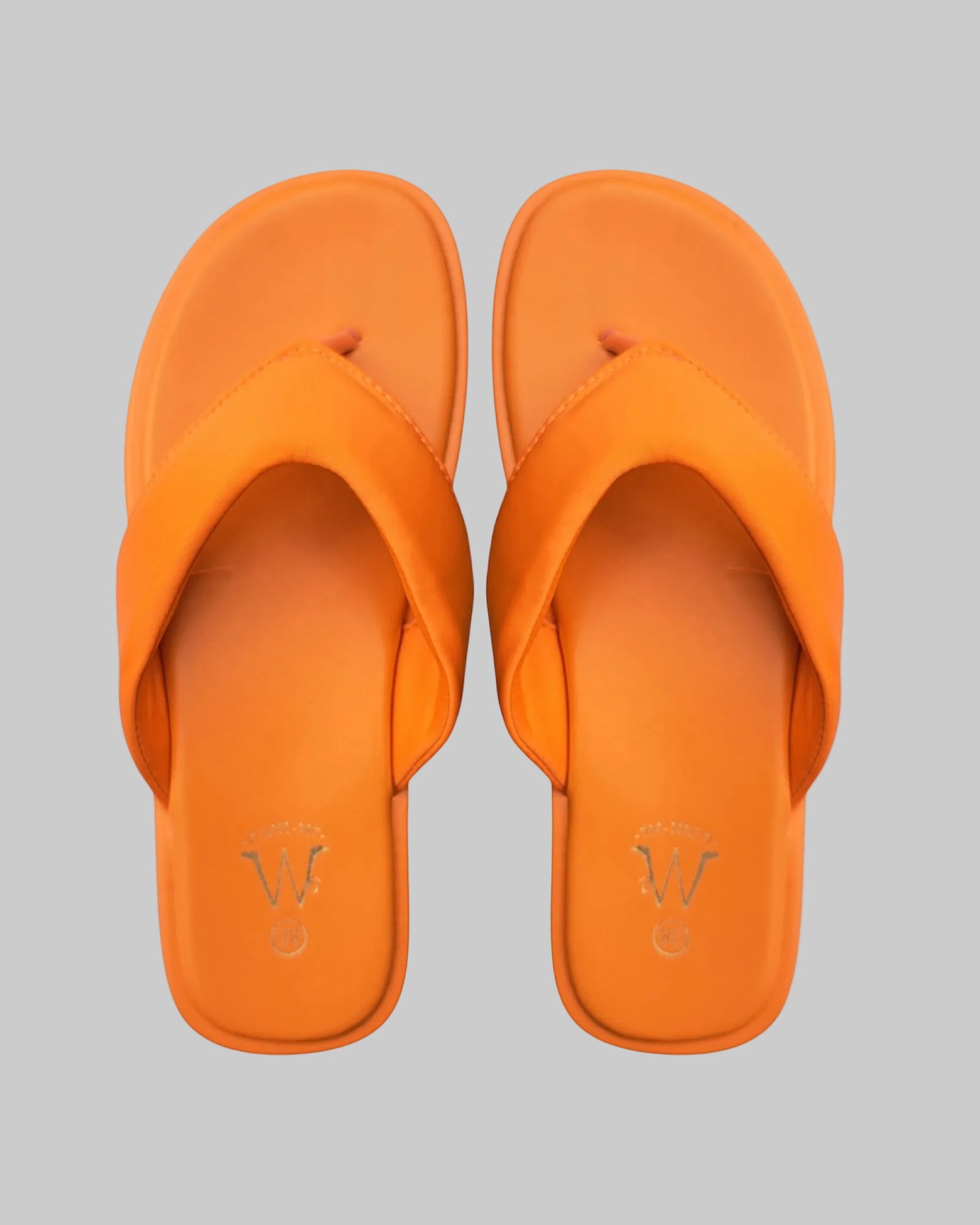 Sandales tongs à plate-forme orange 