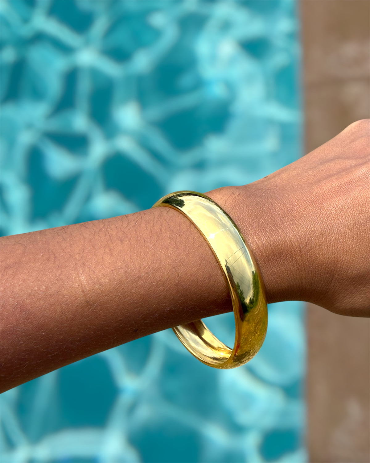 Bracelet jonc • acier inoxydable doré