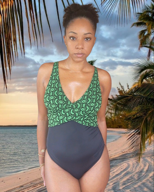 Maillot De Bain VIDOYA - Vert et Noir