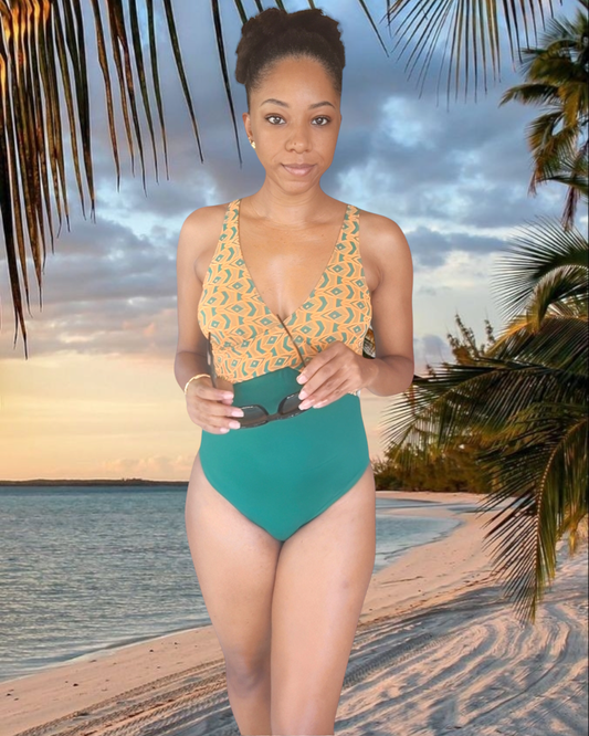 Maillot de Bain VIDOYA - Vert et Orange
