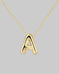 Collier lettre en acier inoxydable doré