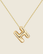 Collier lettre • acier inoxydable doré