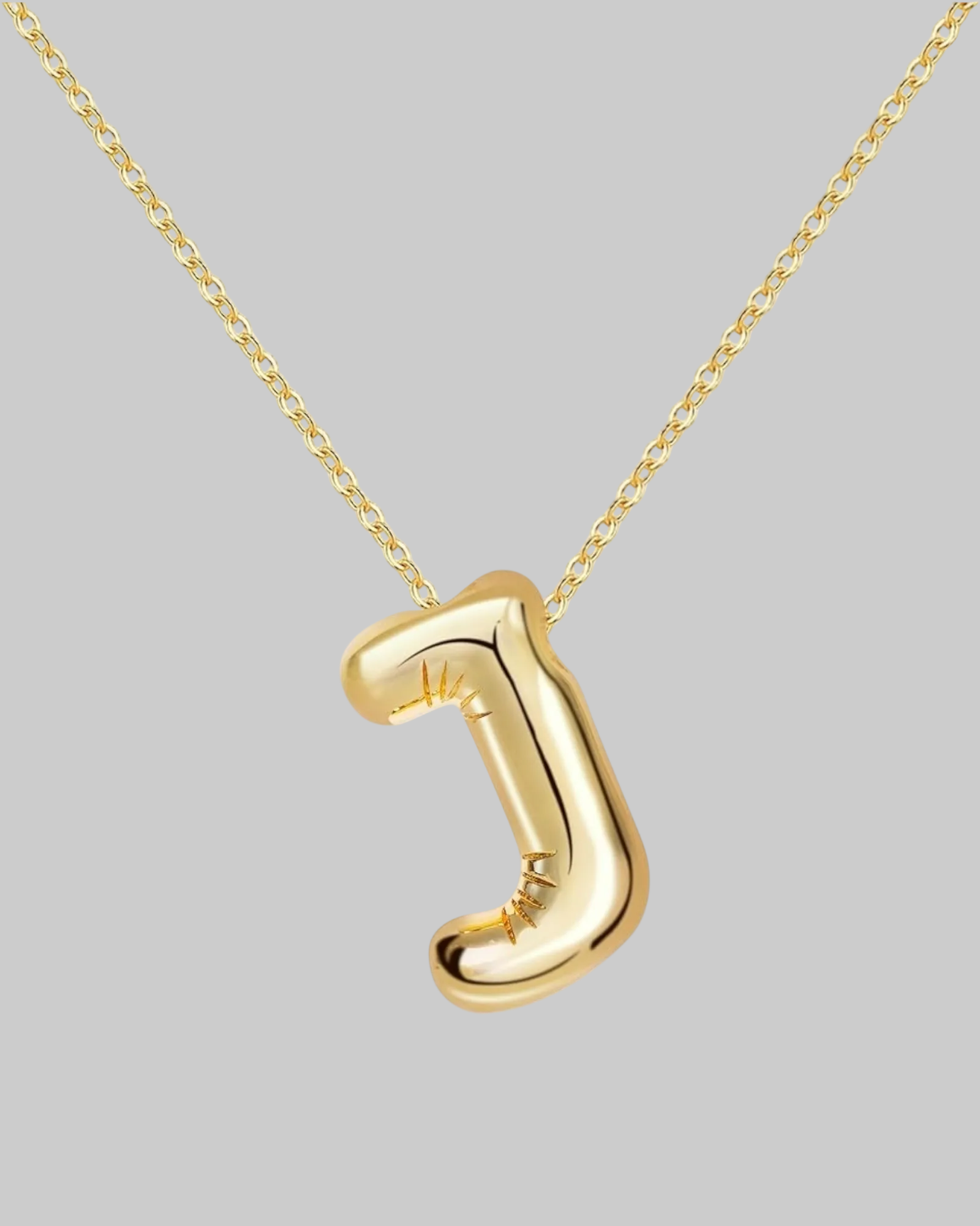 Collier lettre en acier inoxydable doré