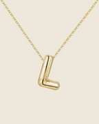 Collier lettre • acier inoxydable doré