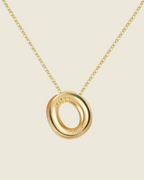 Collier lettre • acier inoxydable doré
