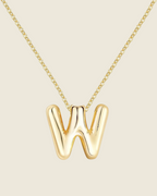 Collier lettre • acier inoxydable doré