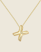 Collier lettre • acier inoxydable doré