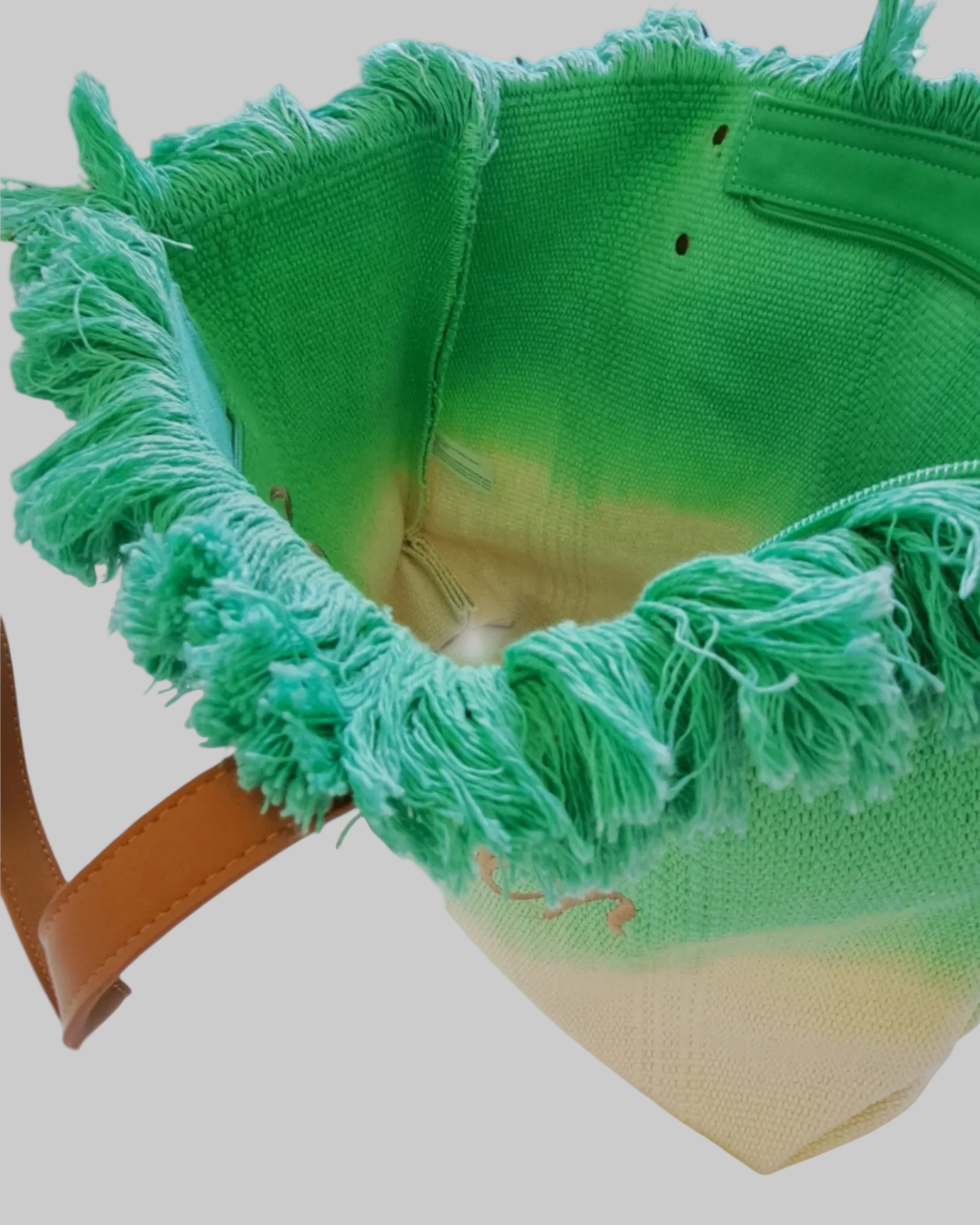 light green Beach tote bag