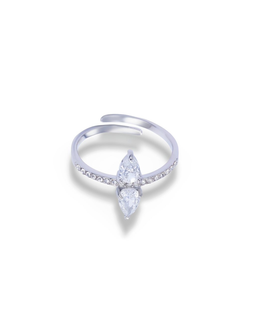 bague en acier inoxydable argente