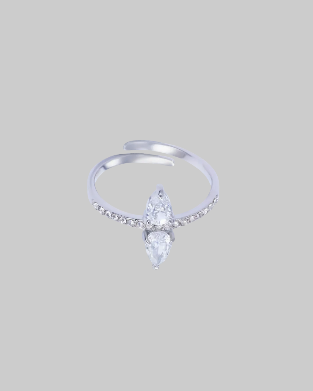 bague en acier inoxydable argente