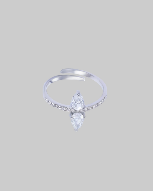 bague en acier inoxydable argente