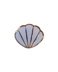 bague coquillage blanc en acier inoxydable doré