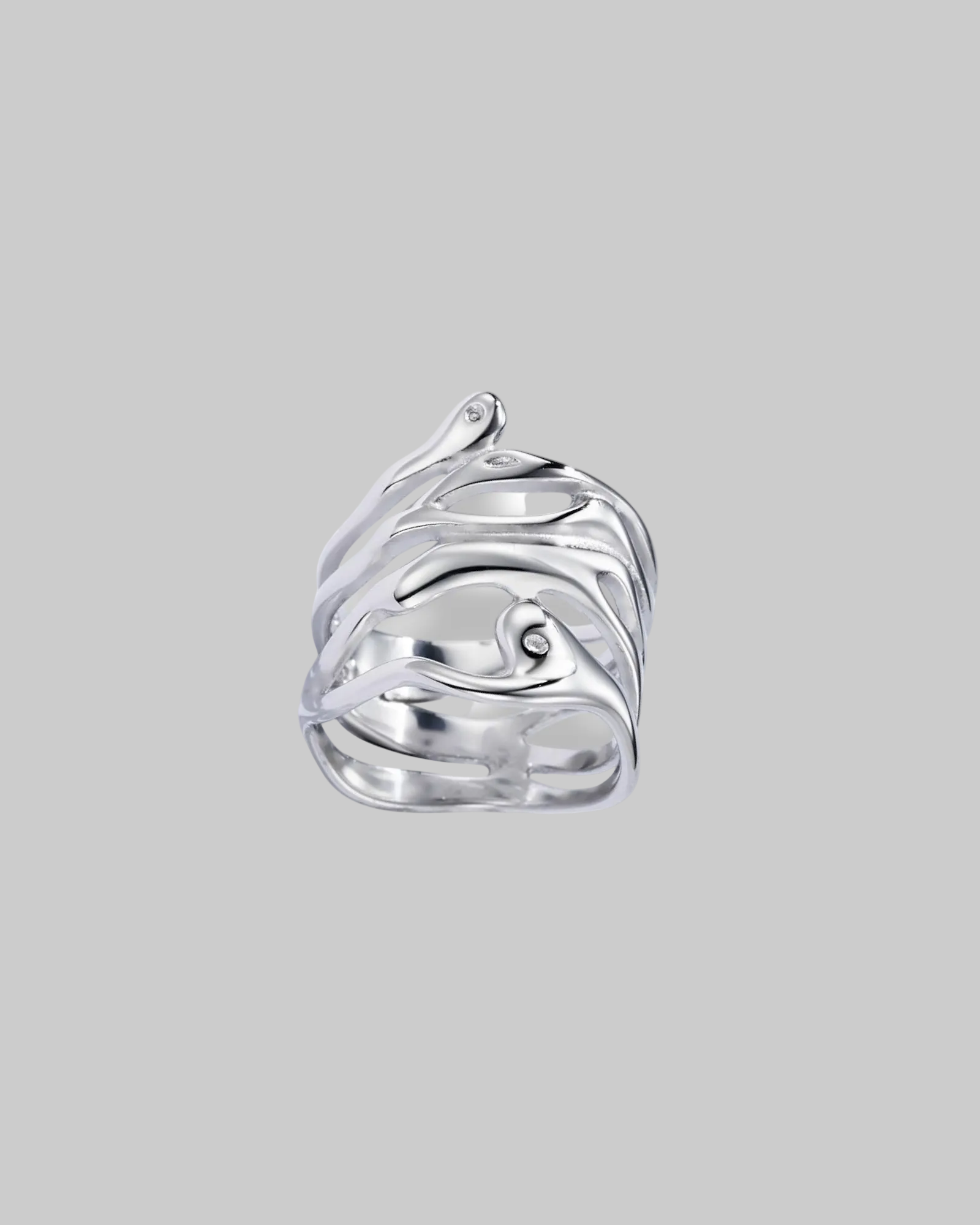 bague acier inoxydable argenté