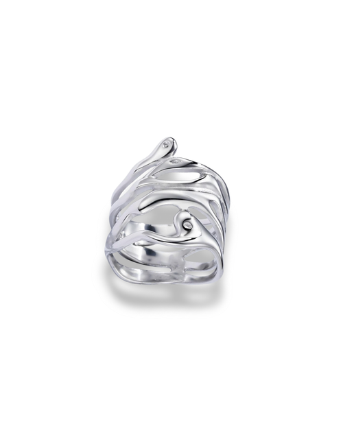 bague acier inoxydable argenté