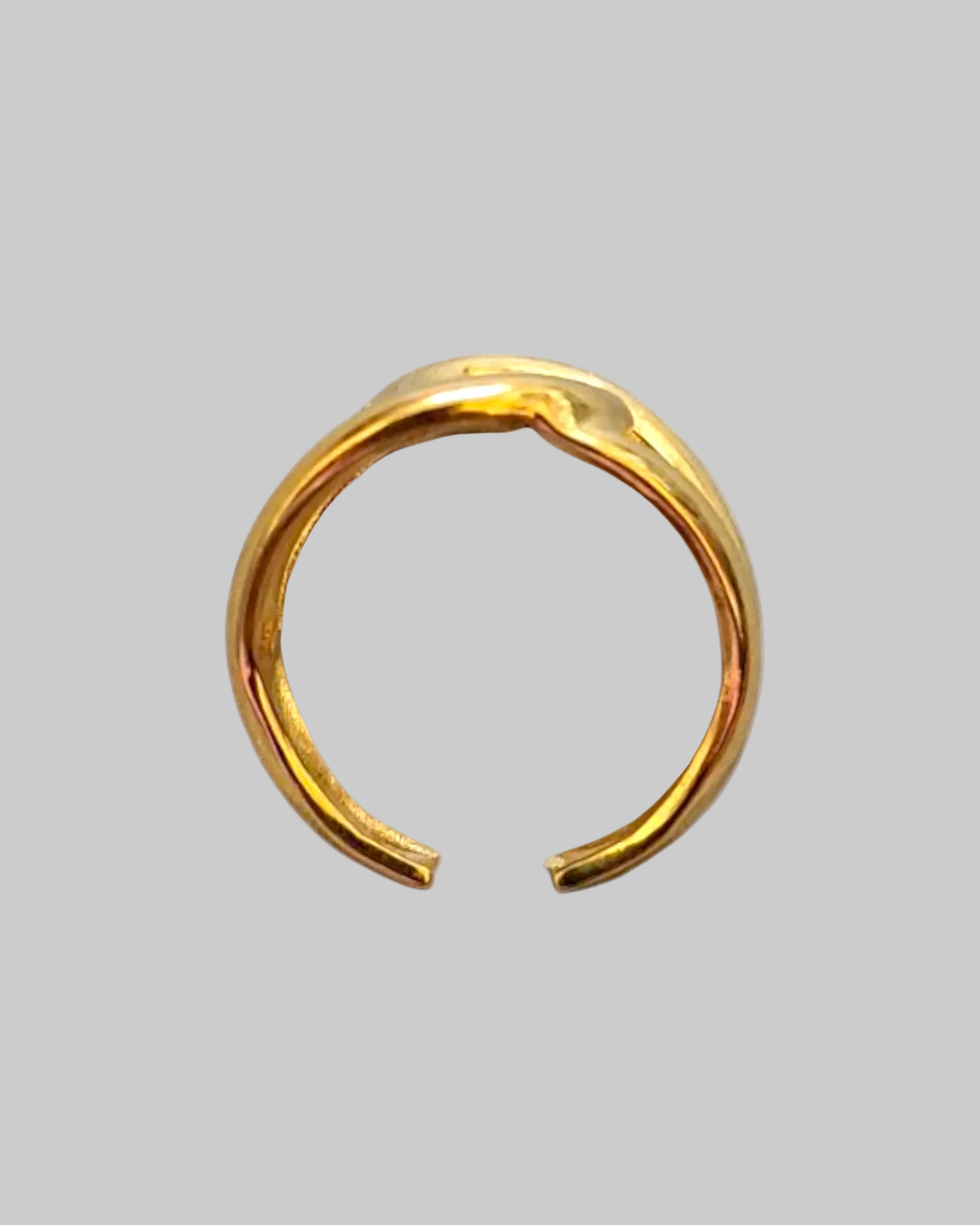 bague acier inoxydable doré