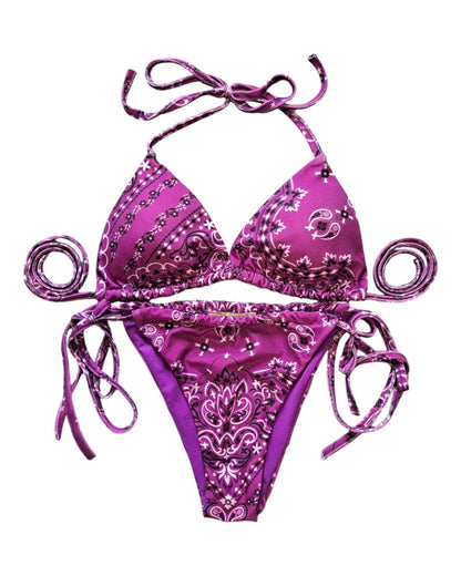 BIKINI TRIANGLE BANDANA VIOLET - MY SWIMWEAR'S SHOP