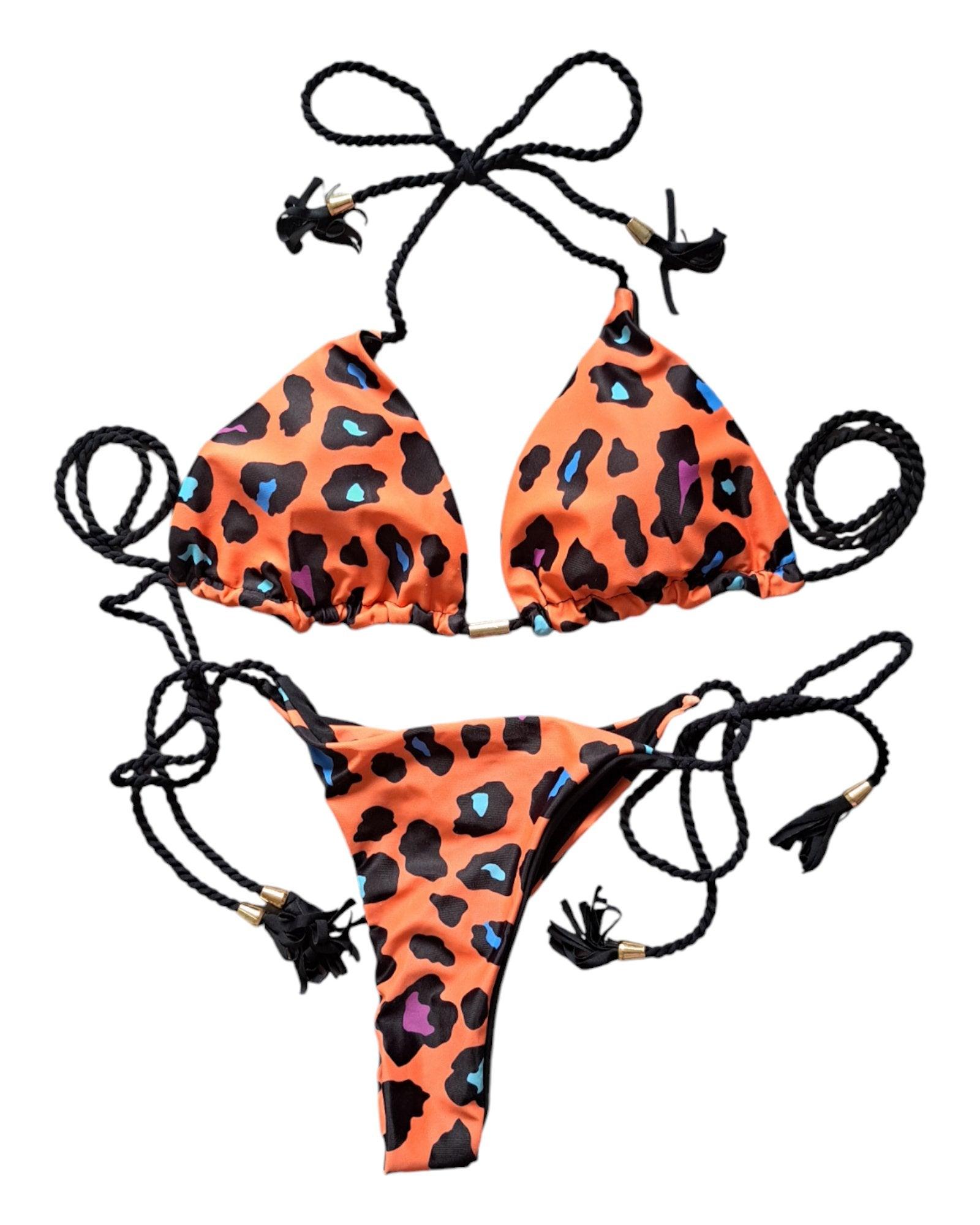 MAILLOT DE BAIN DEUX PIECES COUPE BRESILIENNE ET MOTIFS LEOPARD - MY SWIMWEAR'S SHOP