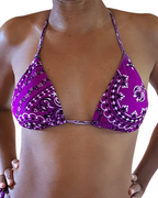 swimwear bikini brésilien bandana violet
