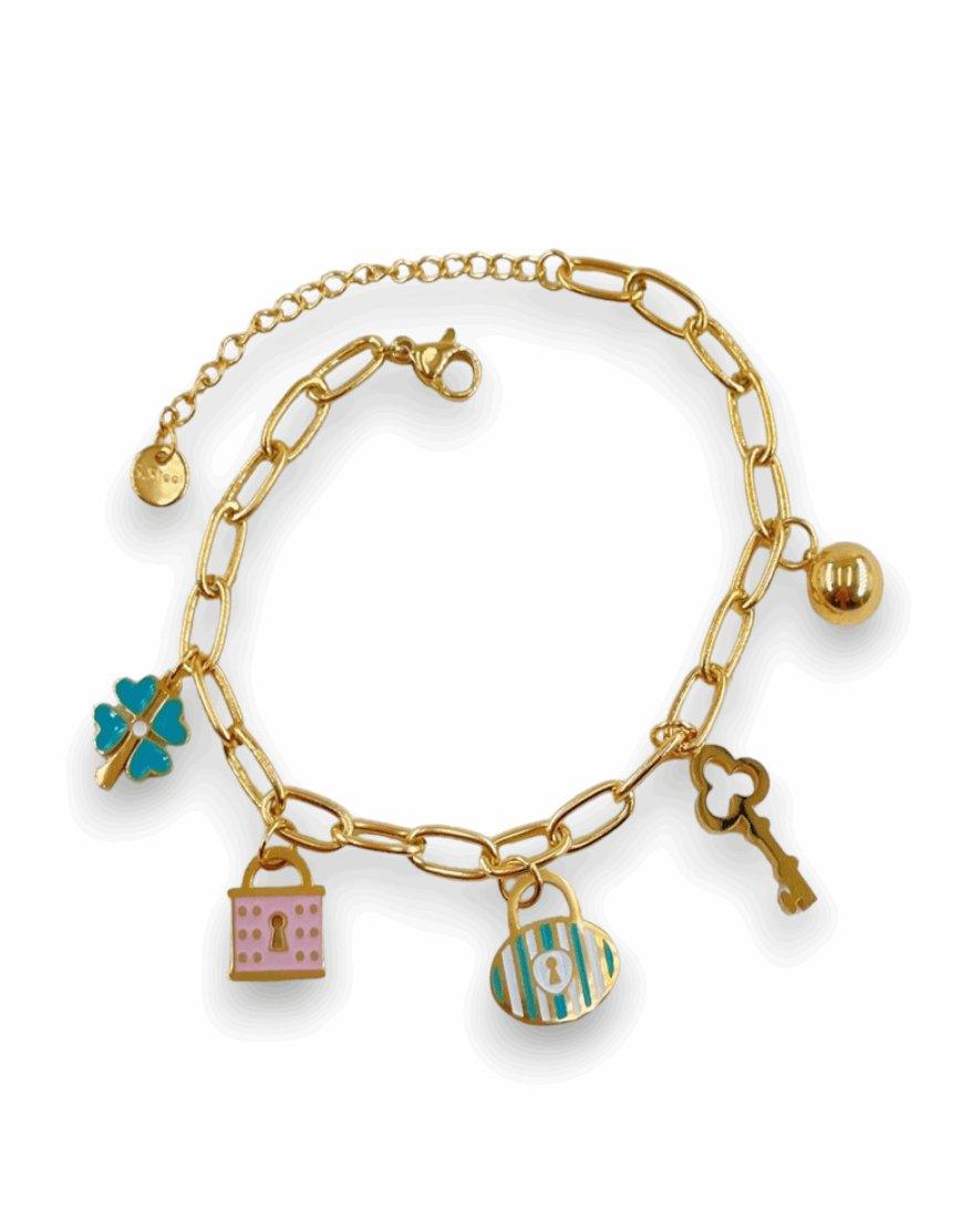 BRACELET CHARMS EN ACIER INOXYDABLE - MY SWIMWEAR'S SHOP