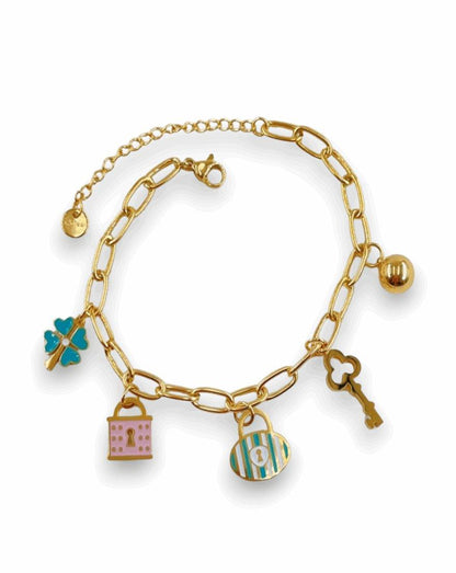 BRACELET CHARMS EN ACIER INOXYDABLE - MY SWIMWEAR'S SHOP