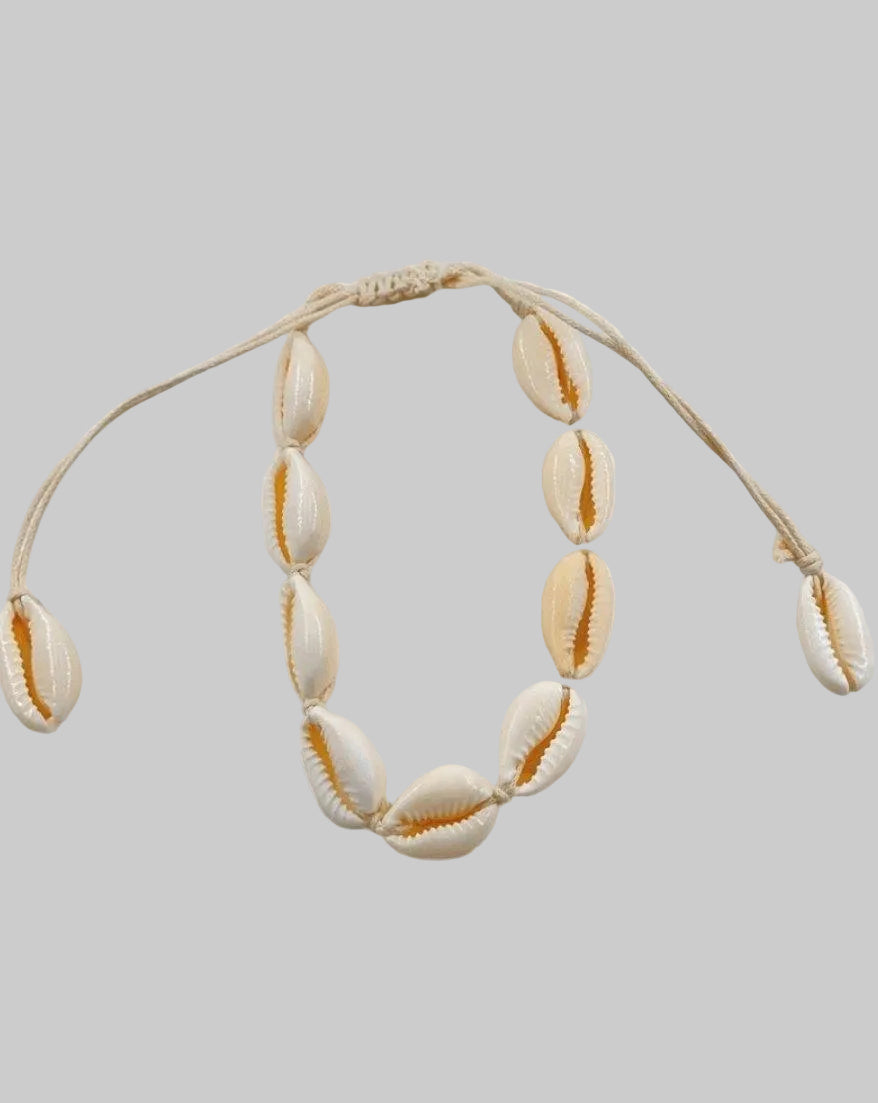 BRACELET CHEVILLE COQUILLAGES CAURI - MY SWIMWEAR'S SHOP