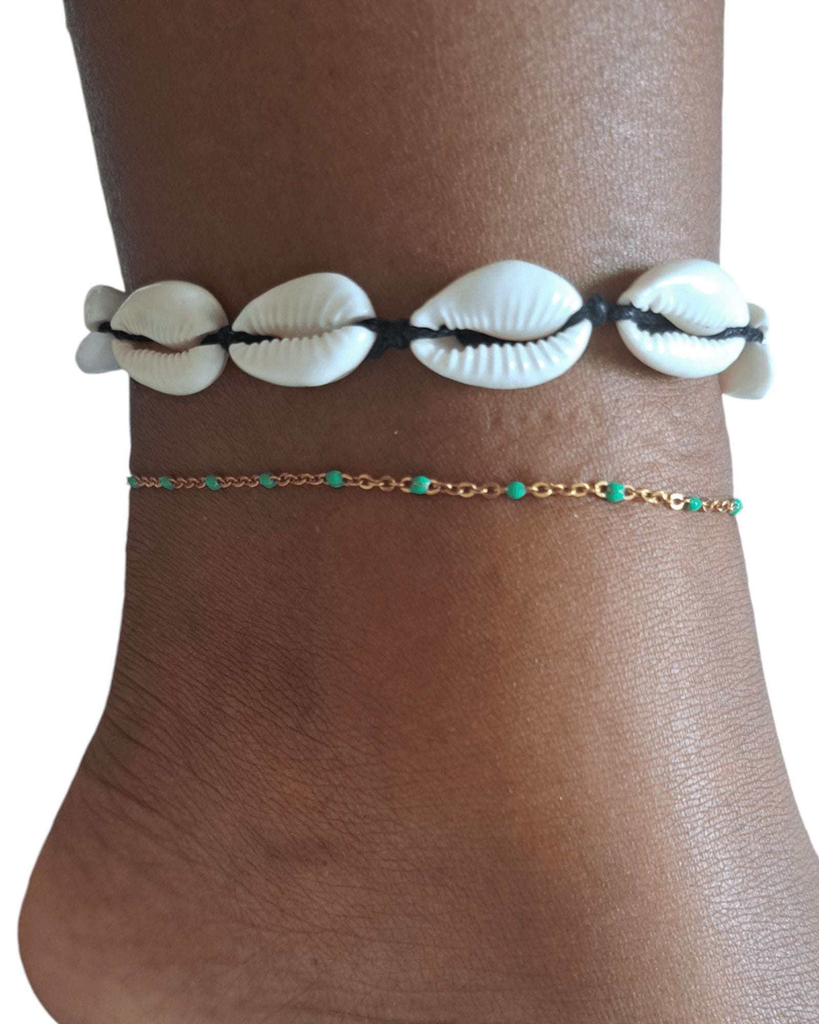 BRACELET CHEVILLE COQUILLAGES CAURI - MY SWIMWEAR'S SHOP