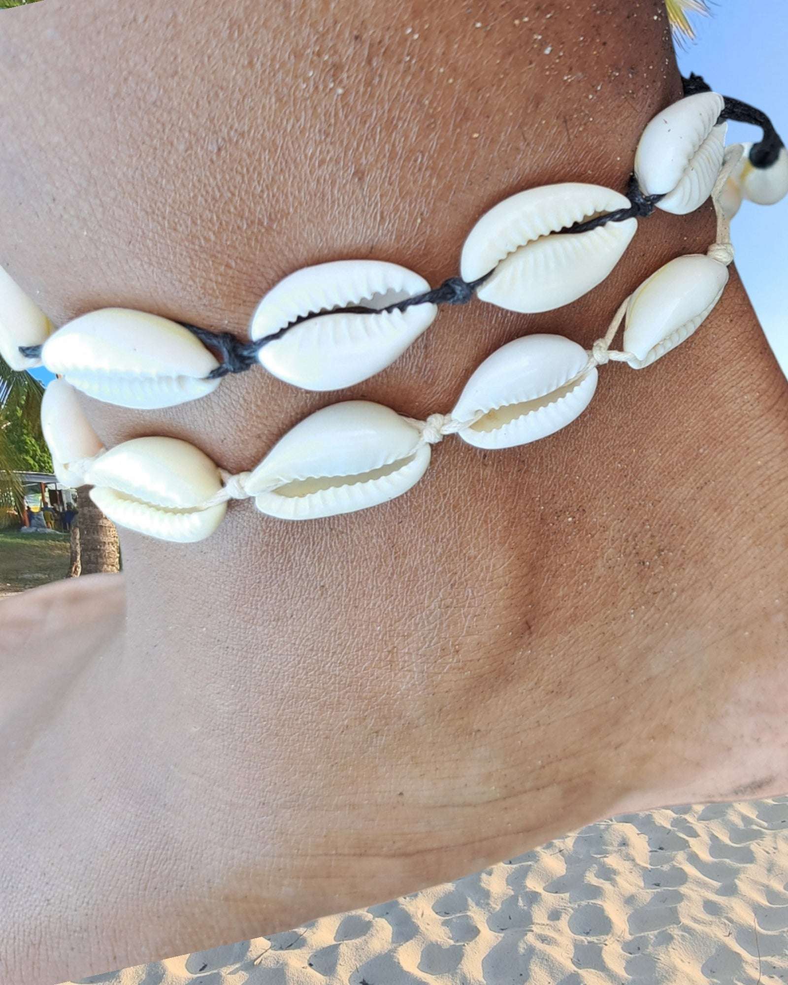 BRACELET CHEVILLE COQUILLAGES CAURI - MY SWIMWEAR'S SHOP