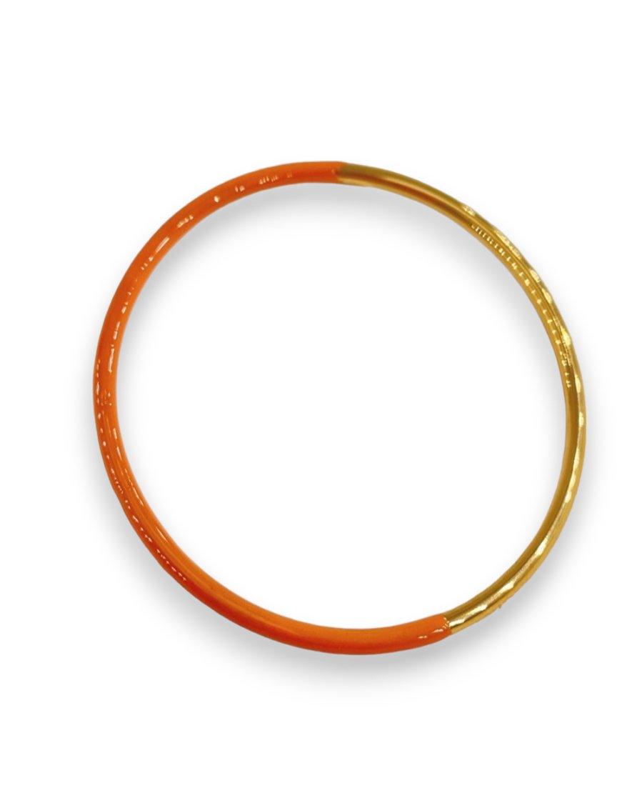 BRACELET JONC EN ACIER INOXYDABLE ORANGE - MY SWIMWEAR'S SHOP