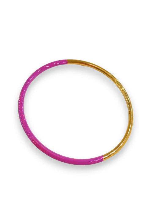 BRACELET JONC EN ACIER INOXYDABLE MAGENTA - MY SWIMWEAR'S SHOP