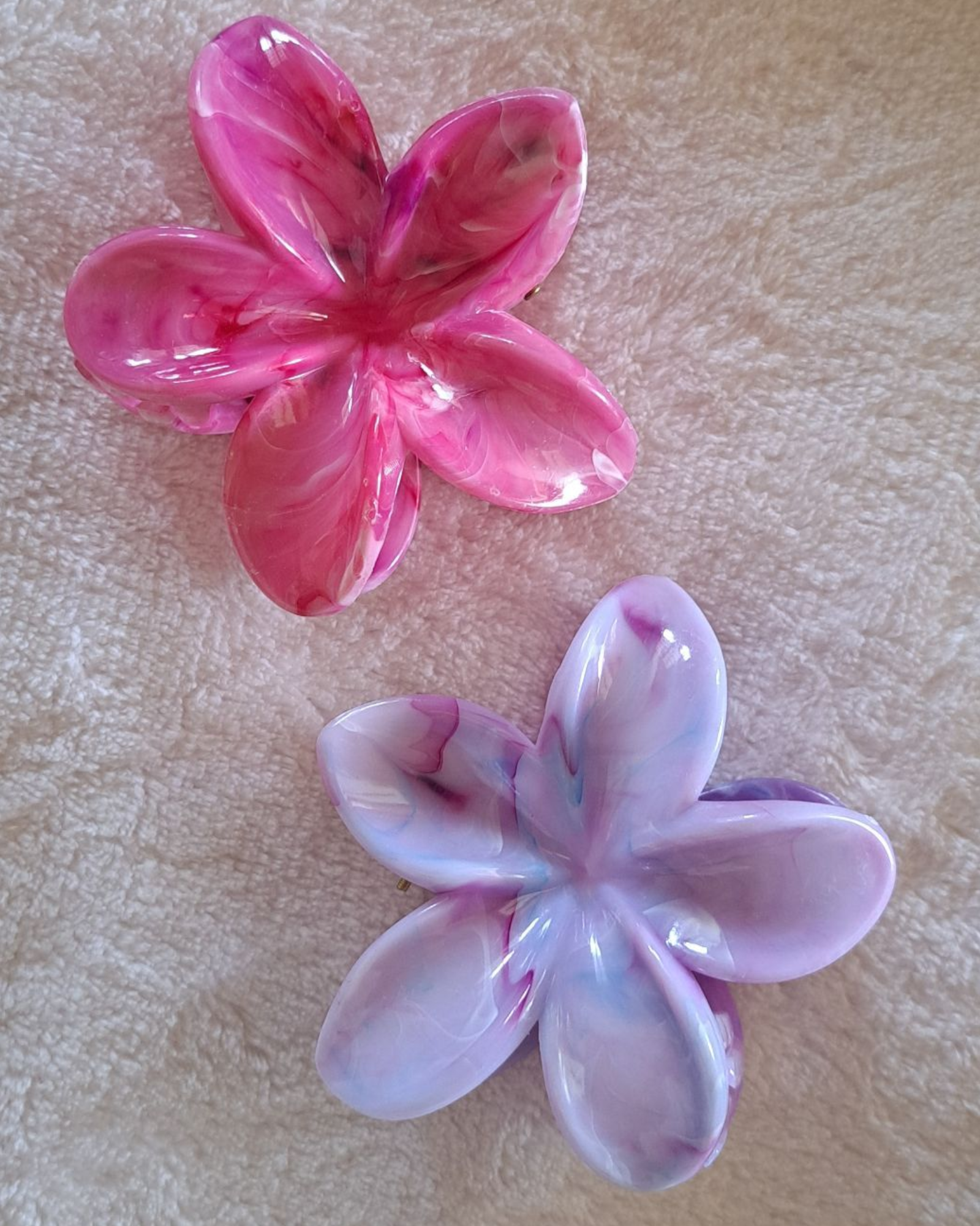 Lot de 2 pinces cheveux fleurs tiare Tahiti