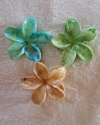 Lot de 3 pinces cheveux fleurs tiare Tahiti